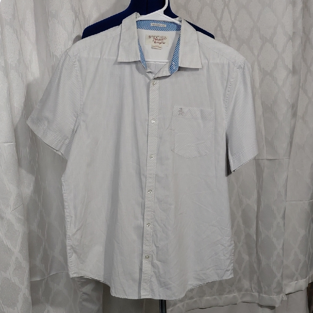 Original Penguin Light Gray Striped Button Down Shirt